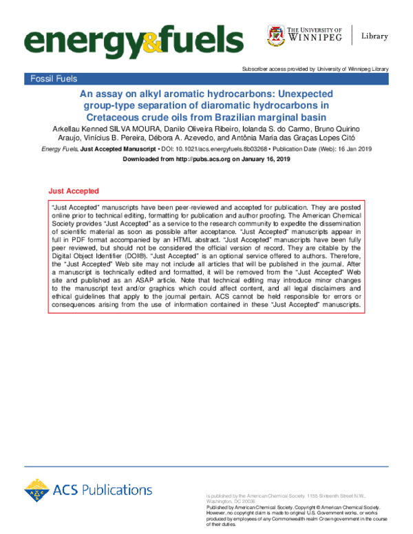 (PDF) An Assay on Alkyl Aromatic Hydrocarbons: Unexpected Group-Type ...