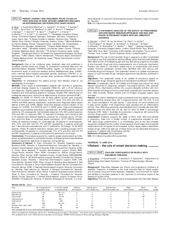 (PDF) OP0119 Patient Journey and Treatment Route to Use of First