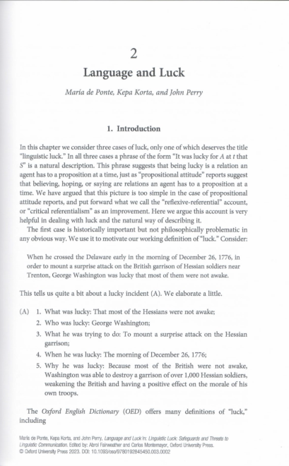 (PDF) Language and luck