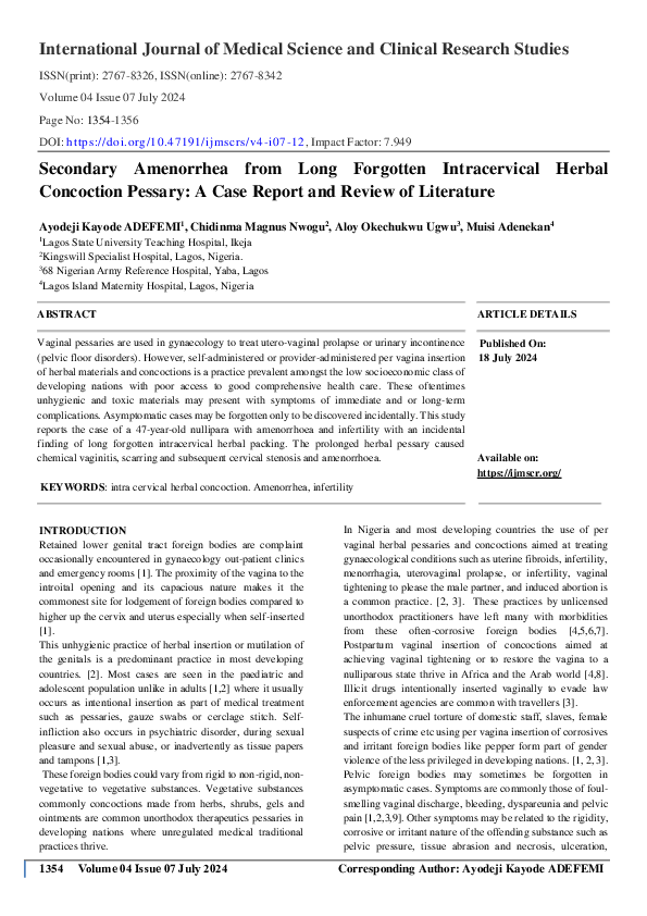 (PDF) International Journal of Medical Science and Clinical Research ...