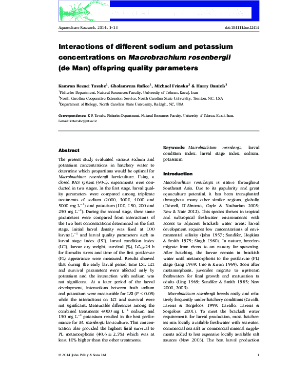 (PDF) Interactions of different sodium and potassium concentrations ...