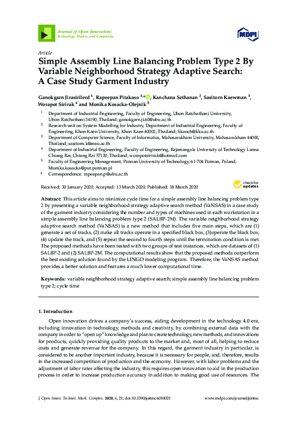 (PDF) Simple Assembly Line Balancing Problem Type 2 By Variable ...