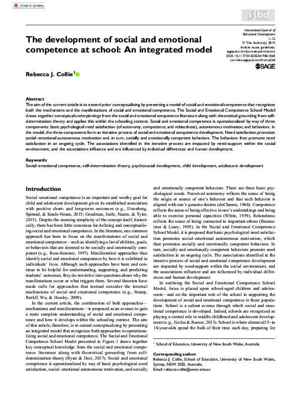 (PDF) Development of the Social and Emotional Competence Assessment ...