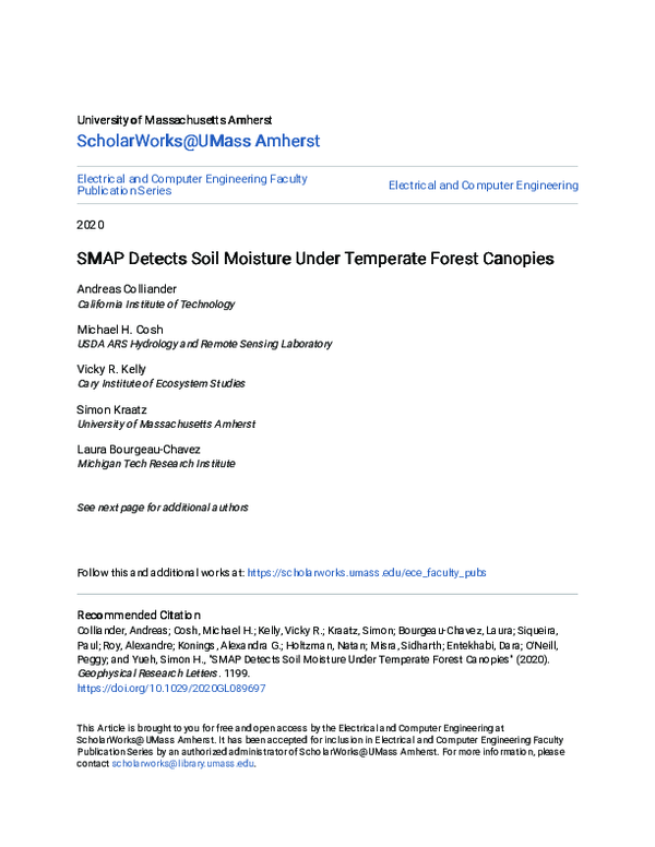 (PDF) SMAP Detects Soil Moisture Under Temperate Forest Canopies