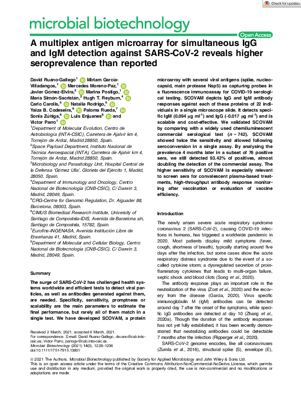 (PDF) A multiplex antigen microarray for simultaneous IgG and IgM ...