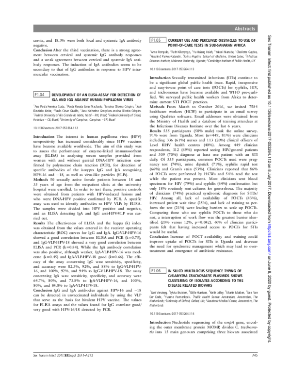 (PDF) P1.04 Development of an elisa-assay for detection of iga and igg ...