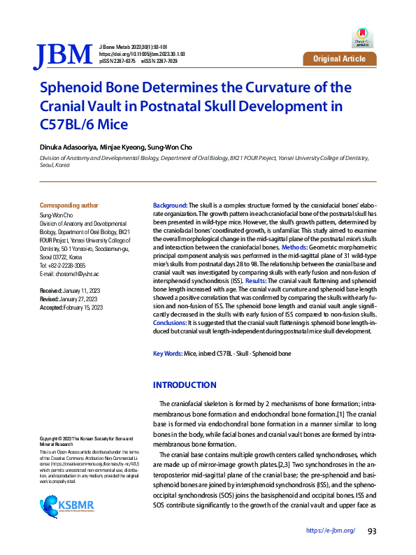 (PDF) Sphenoid Bone Determines the Curvature of the Cranial Vault in ...