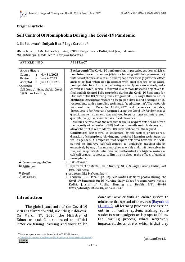 Unveiling the Influence of Nomophobia, Emotional Regulation, Self ...