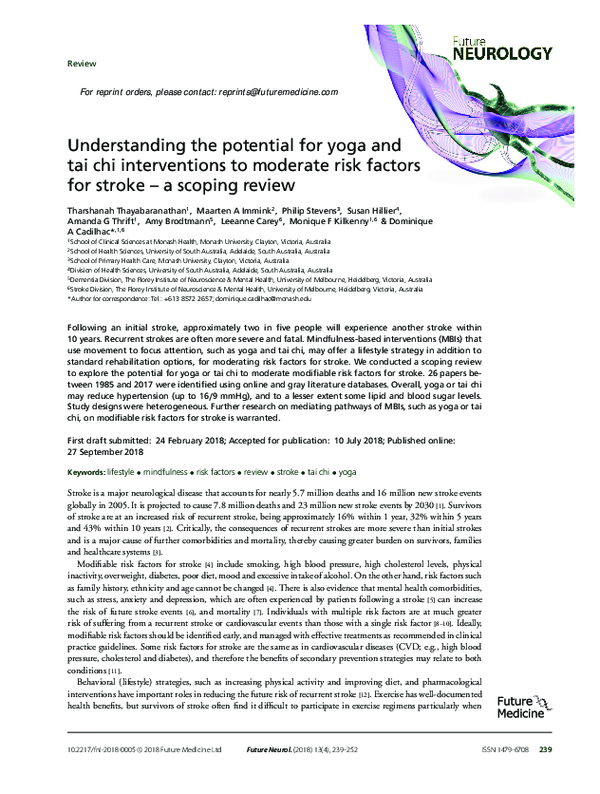 (PDF) Understanding the potential for yoga and tai chi interventions to ...