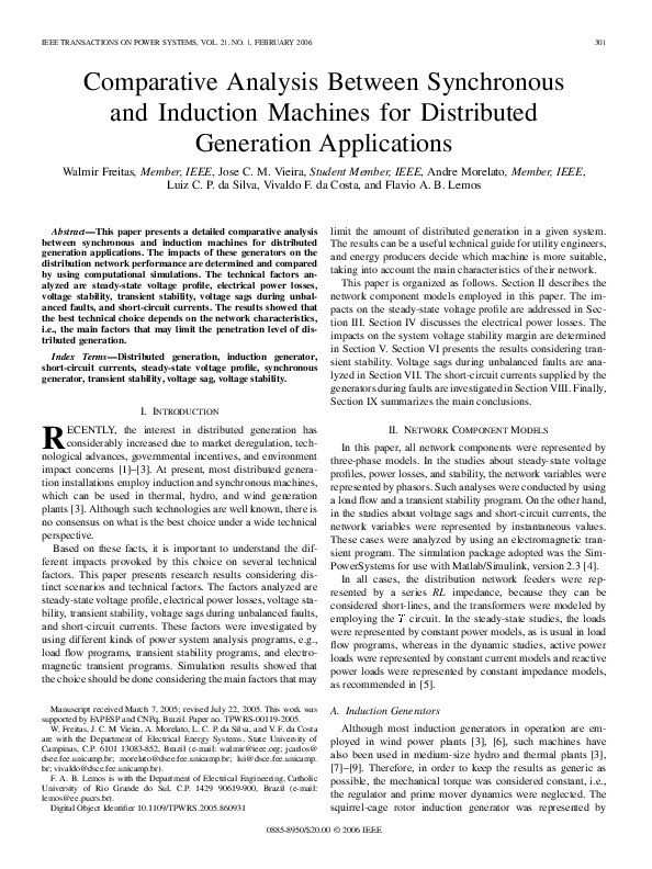 (PDF) Comparative Analysis Between Synchronous and Induction Machines ...