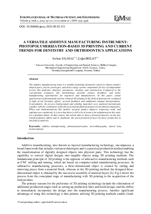 (PDF) A VERSATILE ADDITIVE MANUFACTURING INSTRUMENT ...