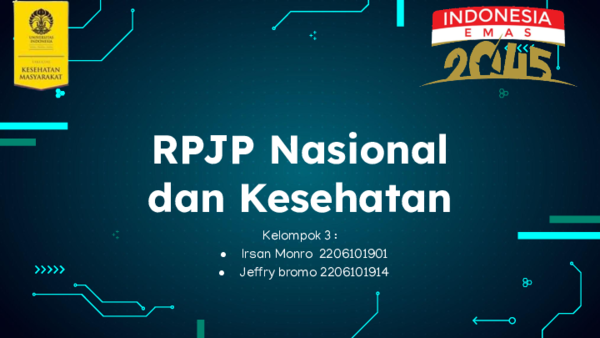 (PDF) Kel.3 RPJP Nasional dan Kesehatan