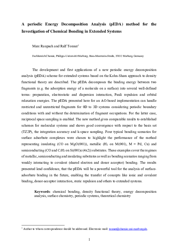 (PDF) A periodic energy decomposition analysis method for the ...