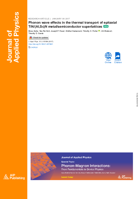 (PDF) Phonon wave effects in the thermal transport of epitaxial TiN/(Al ...