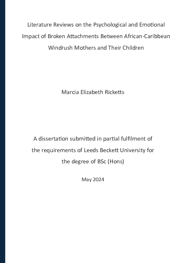 (PDF) Lit. Review - Psychological And Emotional Impact of Broken ...