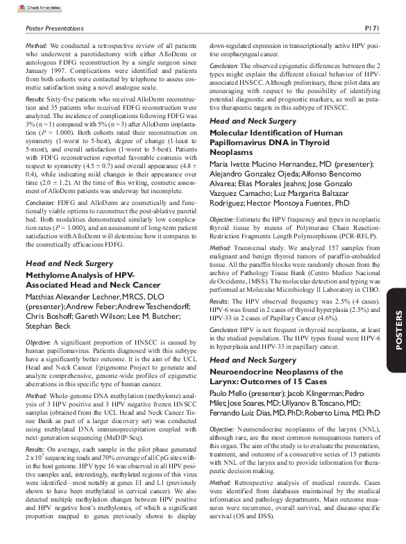 Neuroendocrine Neoplasms of the Larynx: Outcomes of 15 Cases