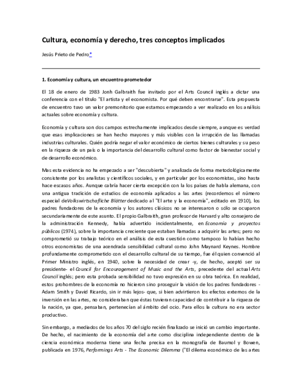 Cultura, Economía y derecho, tres conceptos implicados”