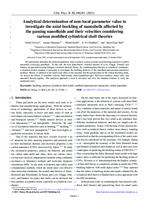 (PDF) Analytical determination of non-local parameter value to ...