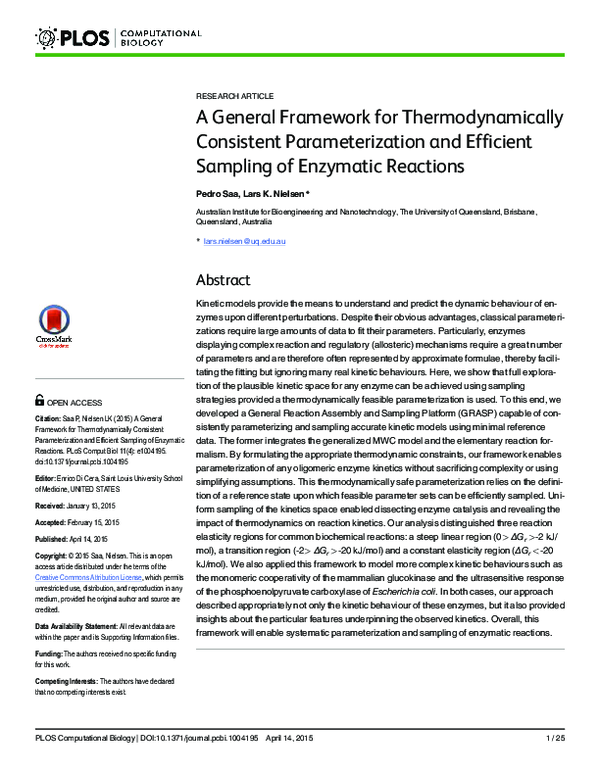 (PDF) A general framework for thermodynamically consistent ...