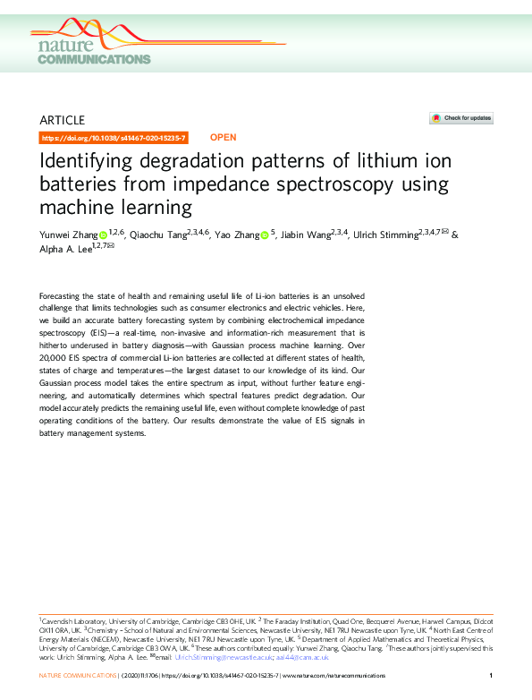 (PDF) Identifying degradation patterns of lithium ion batteries from ...