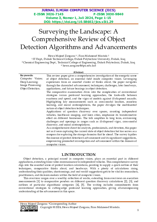 (PDF) Surveying the Landscape: A Comprehensive Review of Object ...