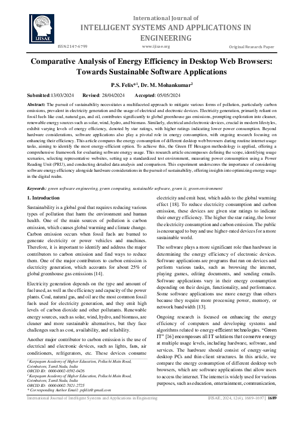 (PDF) Comparative Analysis of Energy Efficiency in Desktop Web Browsers ...