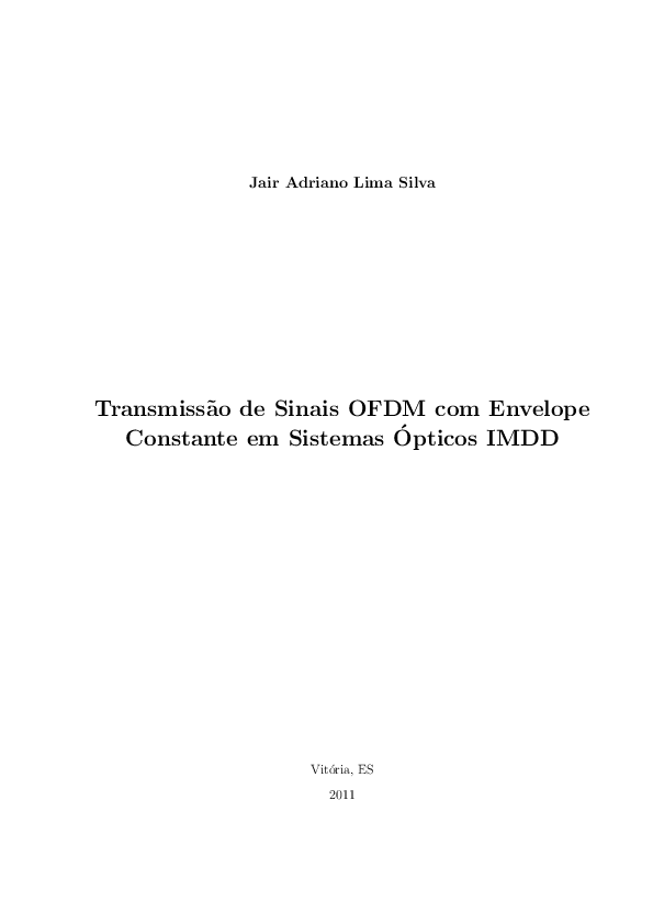 (PDF) Transmissão de Sinais OFDM com Envelope Constante em Sistemas ...