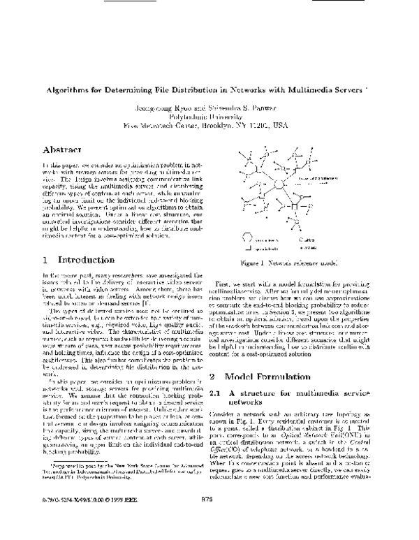 (PDF) Algorithms for determining file distribution in networks with ...