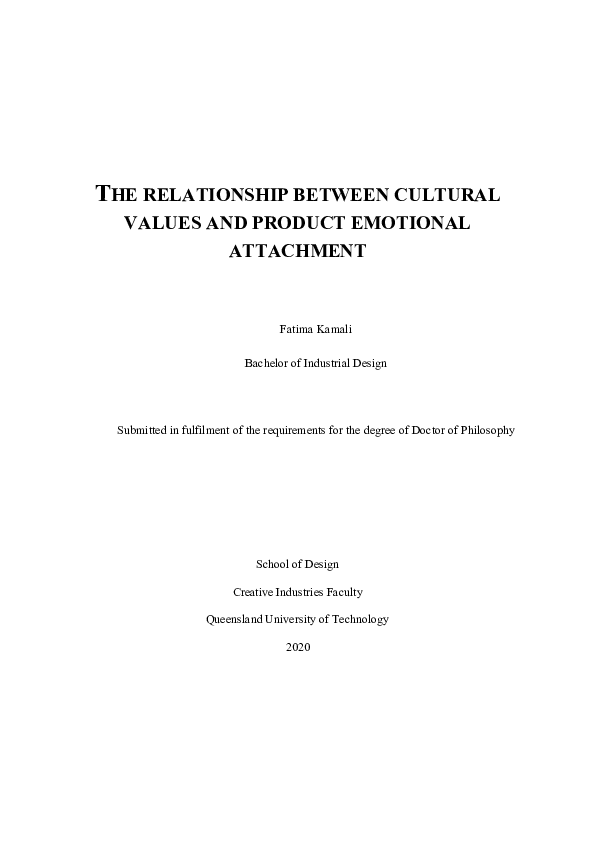 (PDF) The relationships between cultural values and product emotional ...