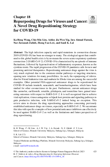 (PDF) Repurposing Drugs for Viruses and Cancer: A Novel Drug ...