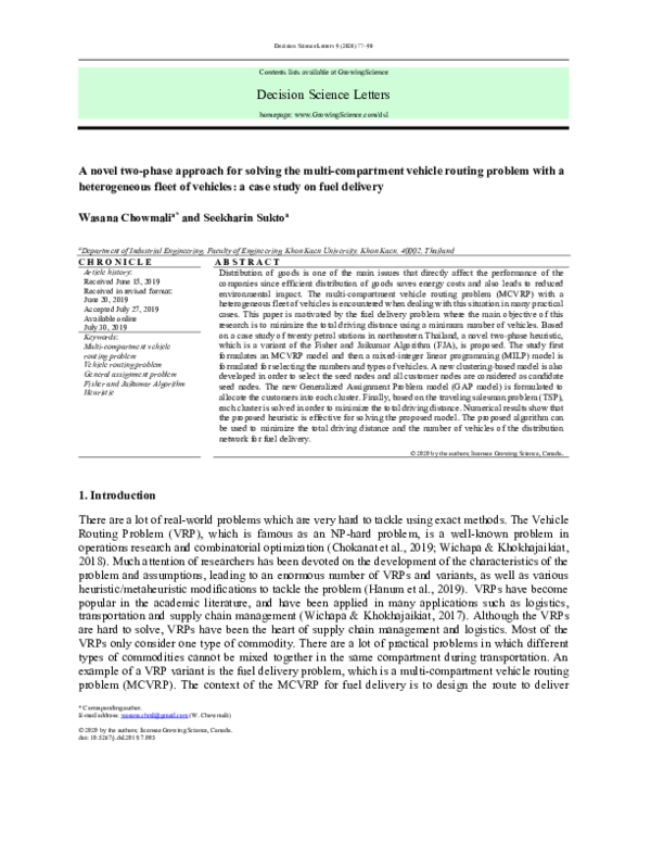 (PDF) A novel two-phase approach for solving the multi-compartment ...