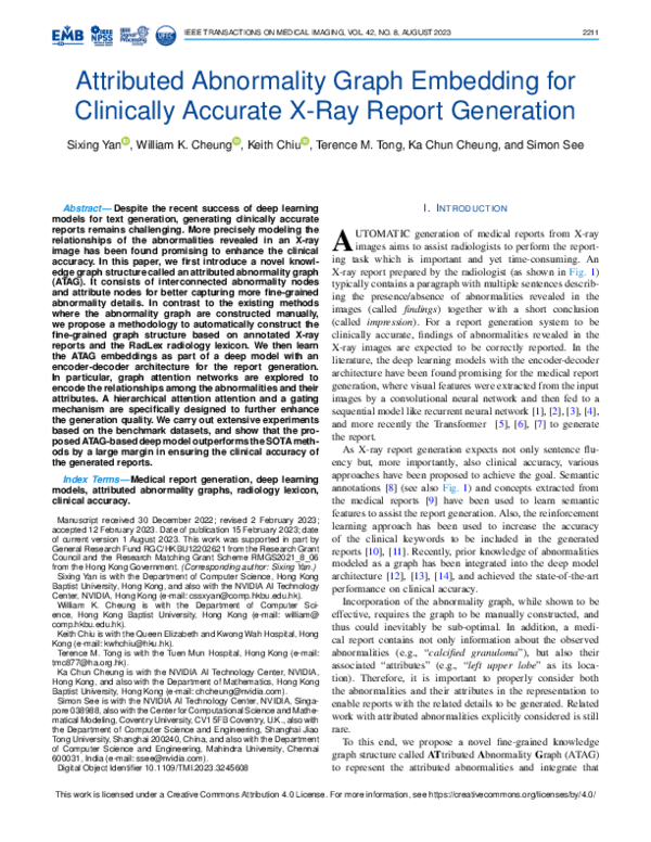 (PDF) Attributed Abnormality Graph Embedding for Clinically Accurate X ...