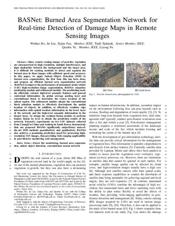 (PDF) BASNet: Burned Area Segmentation Network for Real-Time Detection ...