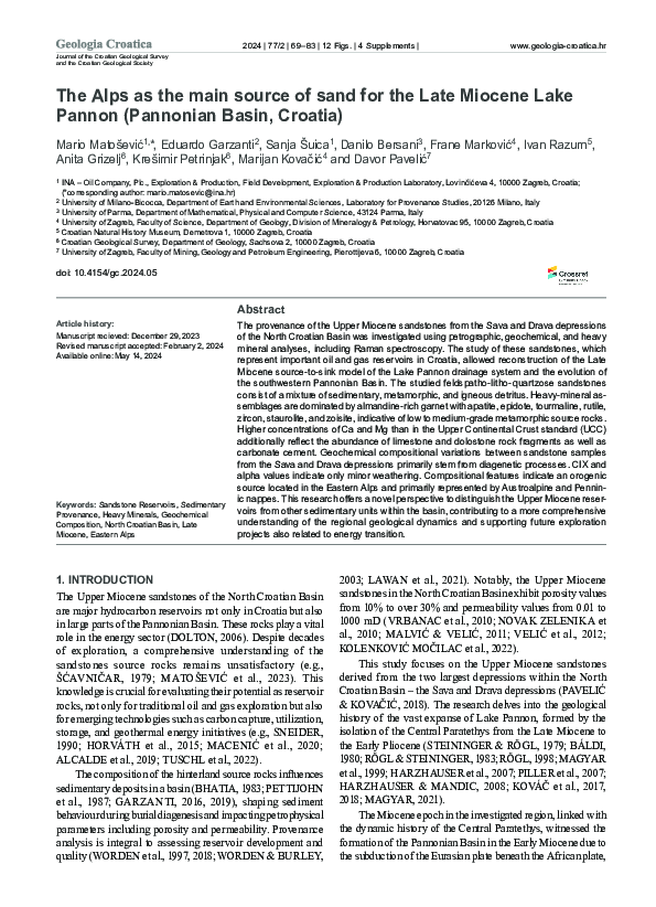 (PDF) The Alps as the main source of sand for the Late Miocene Lake ...