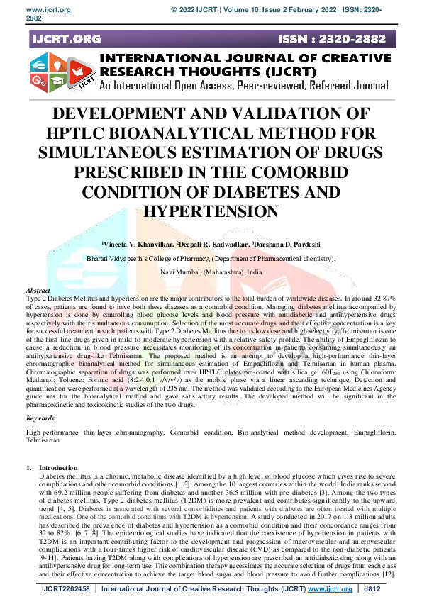 (PDF) Development and Validation of HPTLC Bioanalytical Method for ...