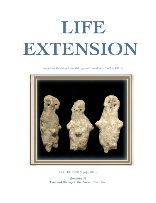(PDF) LIFE EXTENSION SECONDARY BURIAL, SELFACTUALIZATION AND