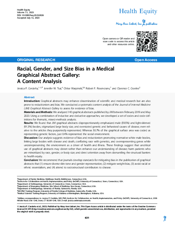 (PDF) Racial, Gender, and Size Bias in a Medical Graphical Abstract ...