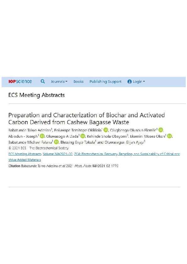 (PDF) Preparation and Characterization of Biochar and Activated Carbon ...
