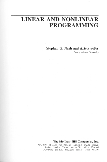 (PDF) Linear and nonlinear programming