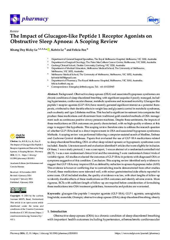 (PDF) The Impact of Glucagon-like Peptide 1 Receptor Agonists on ...