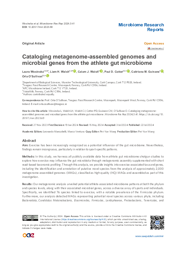 (PDF) Cataloging metagenome-assembled genomes and microbial genes from ...
