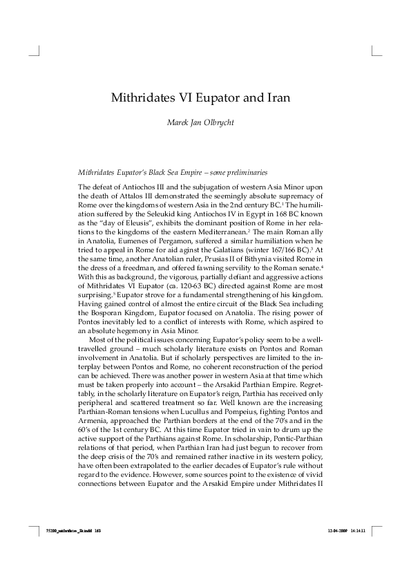 Mithridates essay picture