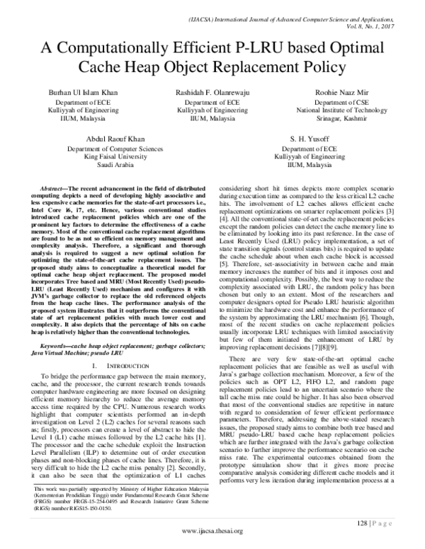 (PDF) A Computationally Efficient P-LRU based Optimal Cache Heap Object ...