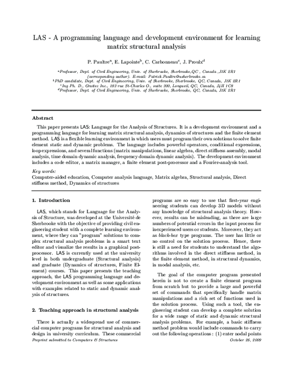 (PDF) LAS: A programming language and development environment for ...