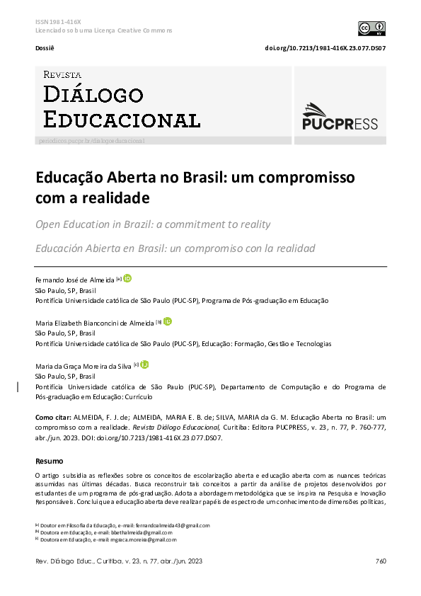 (PDF) Educação Aberta No Brasil