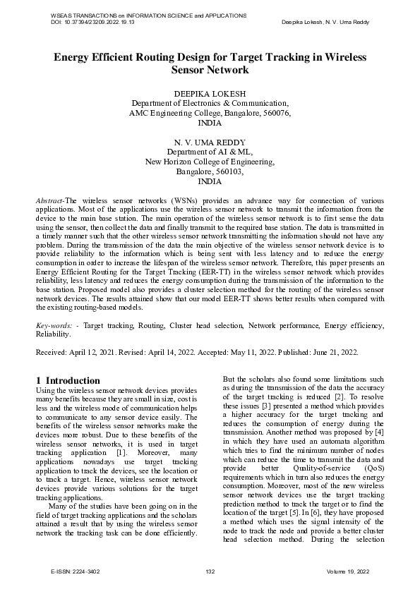 (PDF) Energy Efficient Routing Design for Target Tracking in Wireless ...