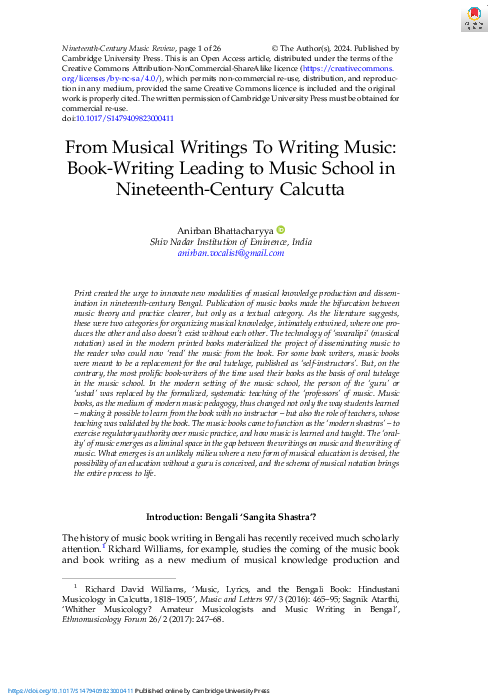 (PDF) From Musical Writings To Writing Music: Book-Writing Leading to ...