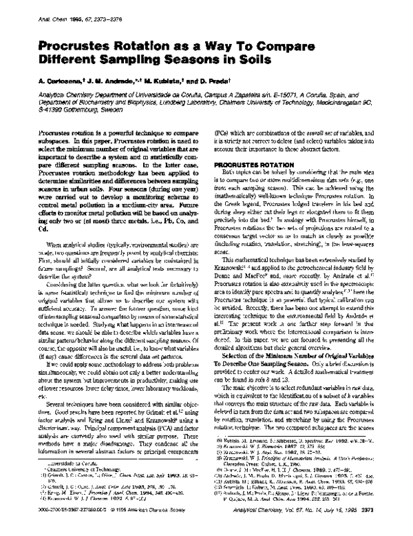 (PDF) Procrustes Rotation as a Way To Compare Different Sampling ...