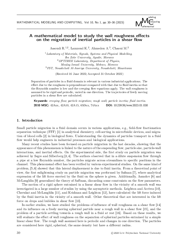(PDF) A mathematical model to study the wall roughness effects on the ...