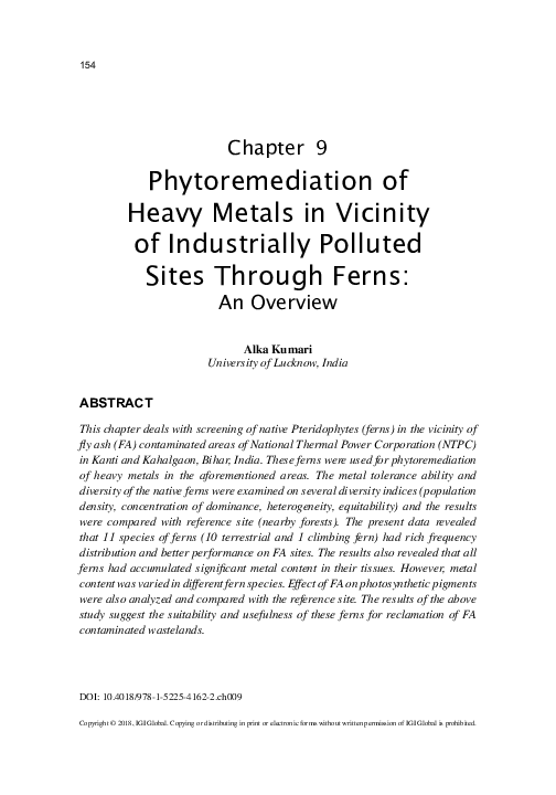 (PDF) Phytoremediation of Heavy Metals in Vicinity of Industrially ...